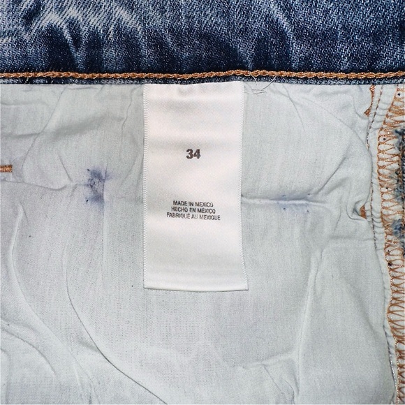 FAVORITE DAUGHTER 34 PETITE SHORTIE VALENTINA TOWER SUPER HIGH RISE - MED INDIGO - Picture 6 of 10